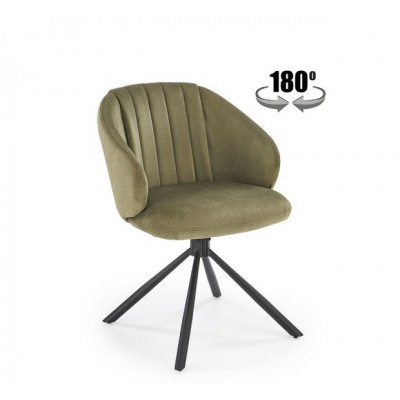 Стул HALMAR K533 оливковый/черный, поворотный